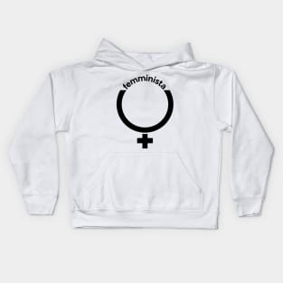 Feminist Italian Femminista Kids Hoodie